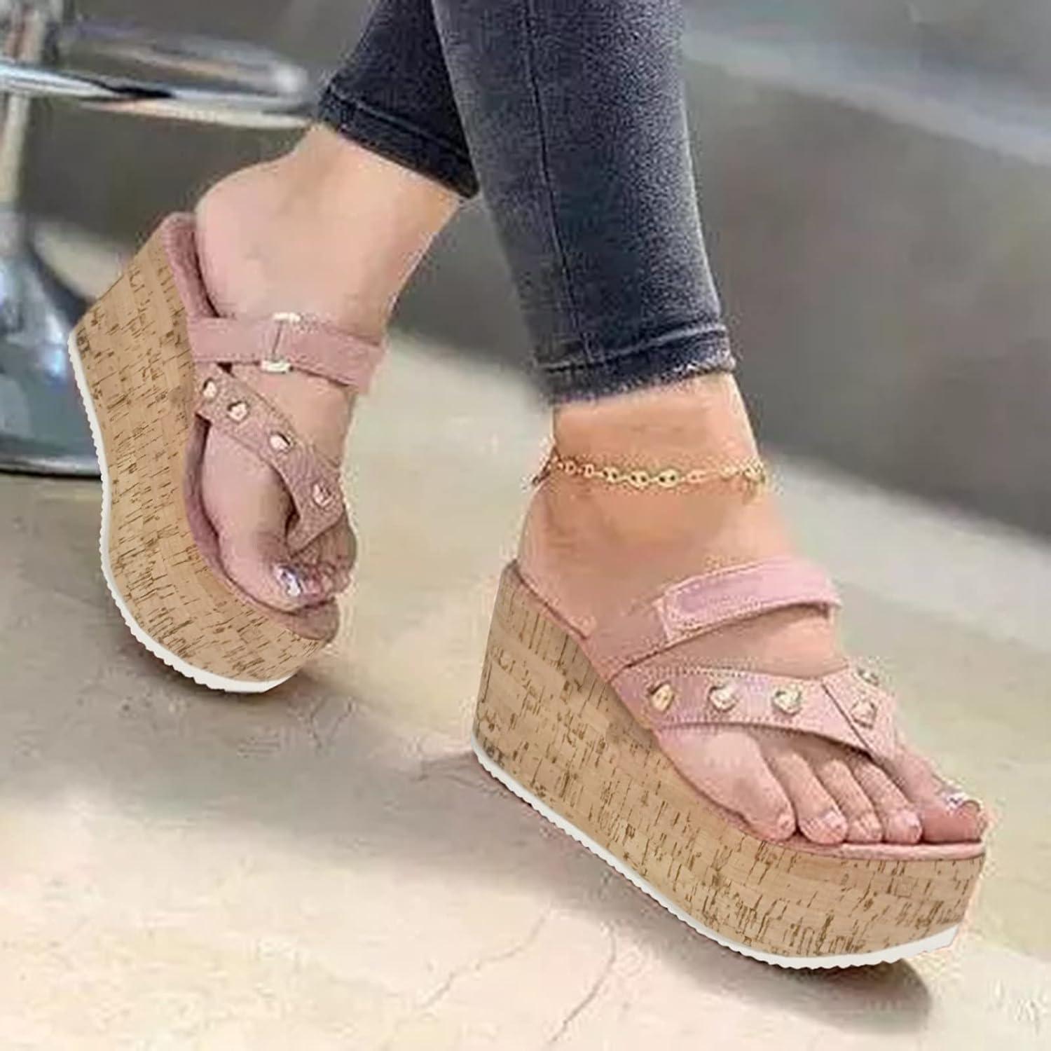 image:imageSandales OrthopDiques Hallux Valgus Chaussure Confortable et Souple de Sport et DExtRieur pour Femme Claquette BohMe Orthopedique DT7 Rose