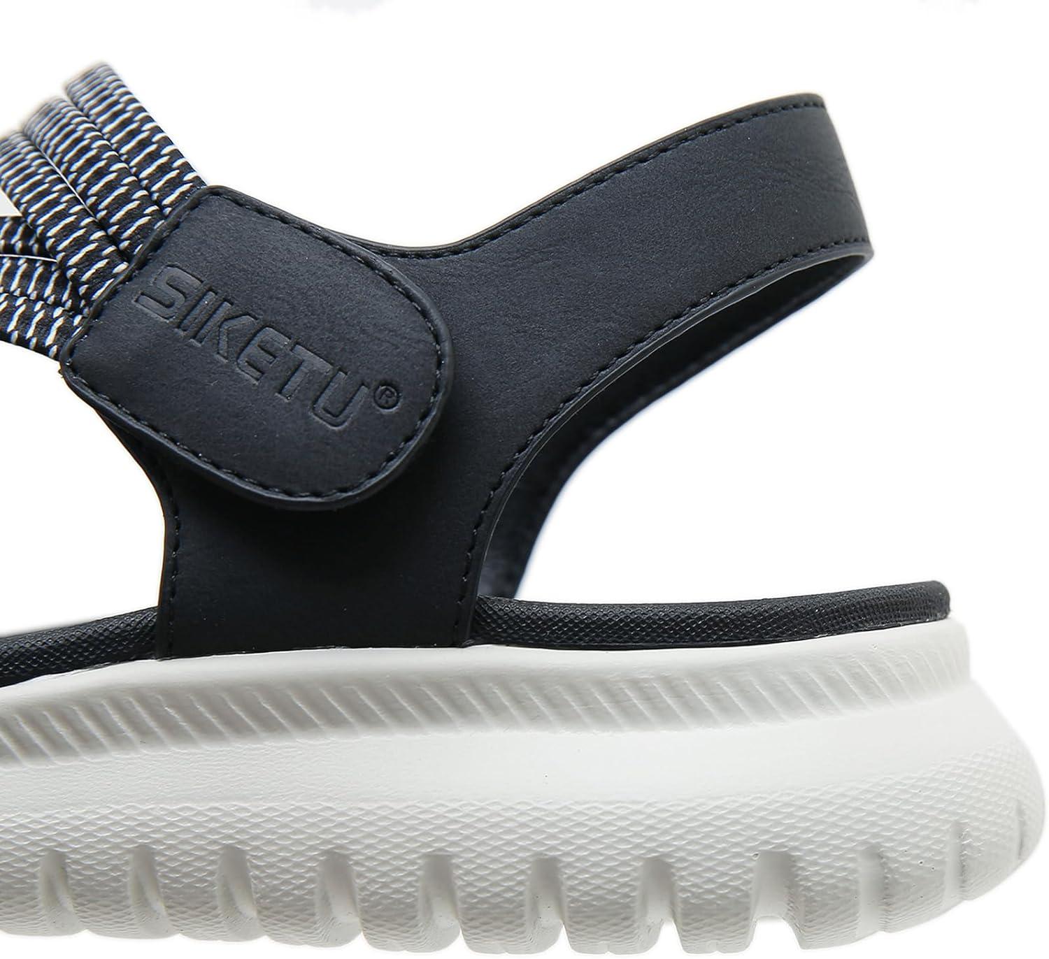 image:imageSandales de Randonne Plat dt pour Femmes Sandales de Marche Lgres Bout Ouvert Chaussures deau de Plage Taille 3642 EUNoir