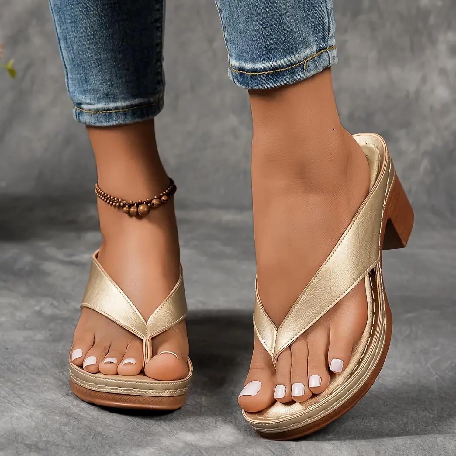 image:imageSandales dt talon pais pour femme enfiler Bout ouvertBlanc