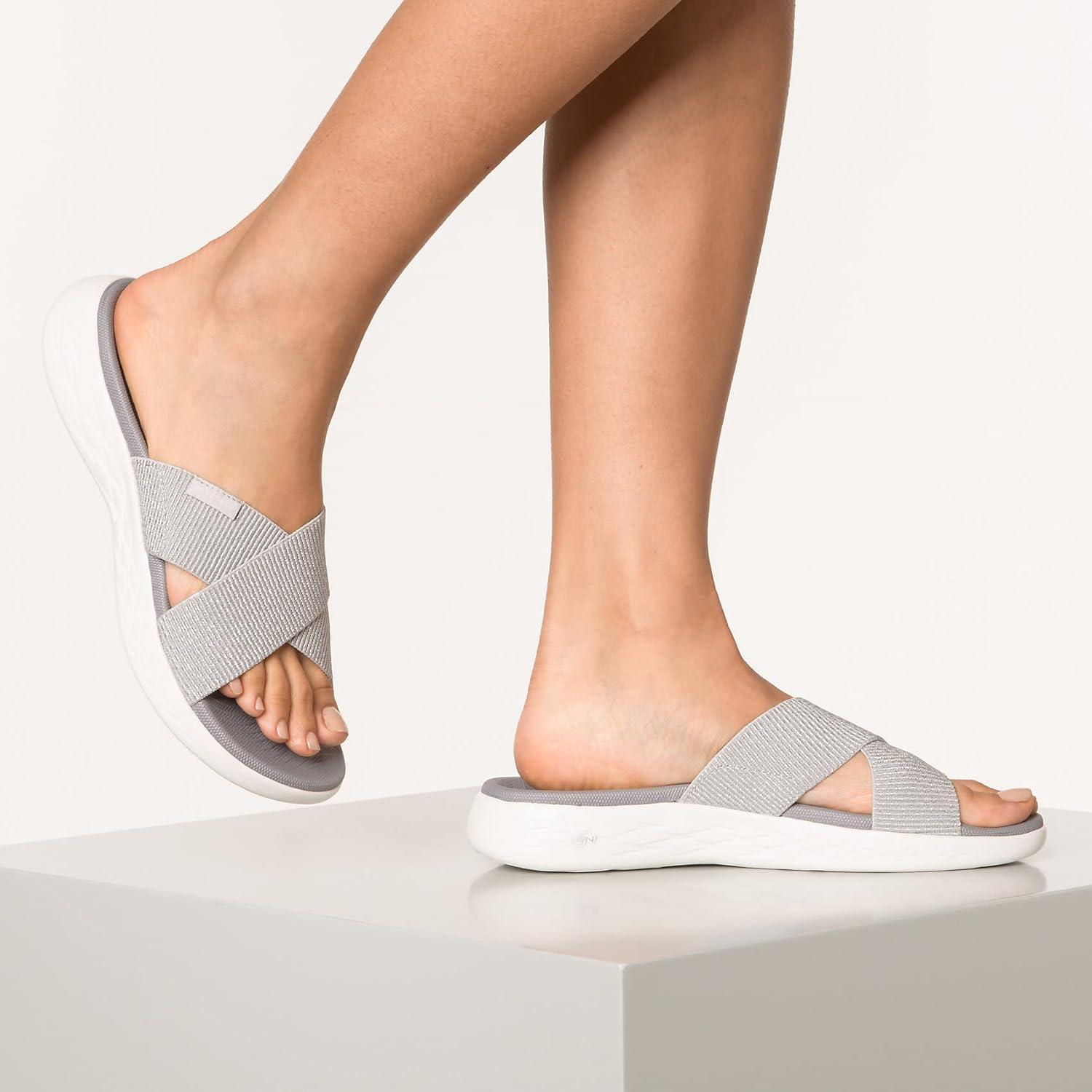 image:imageSkechers Onthego 600 Glistening Sandale femmeArgent