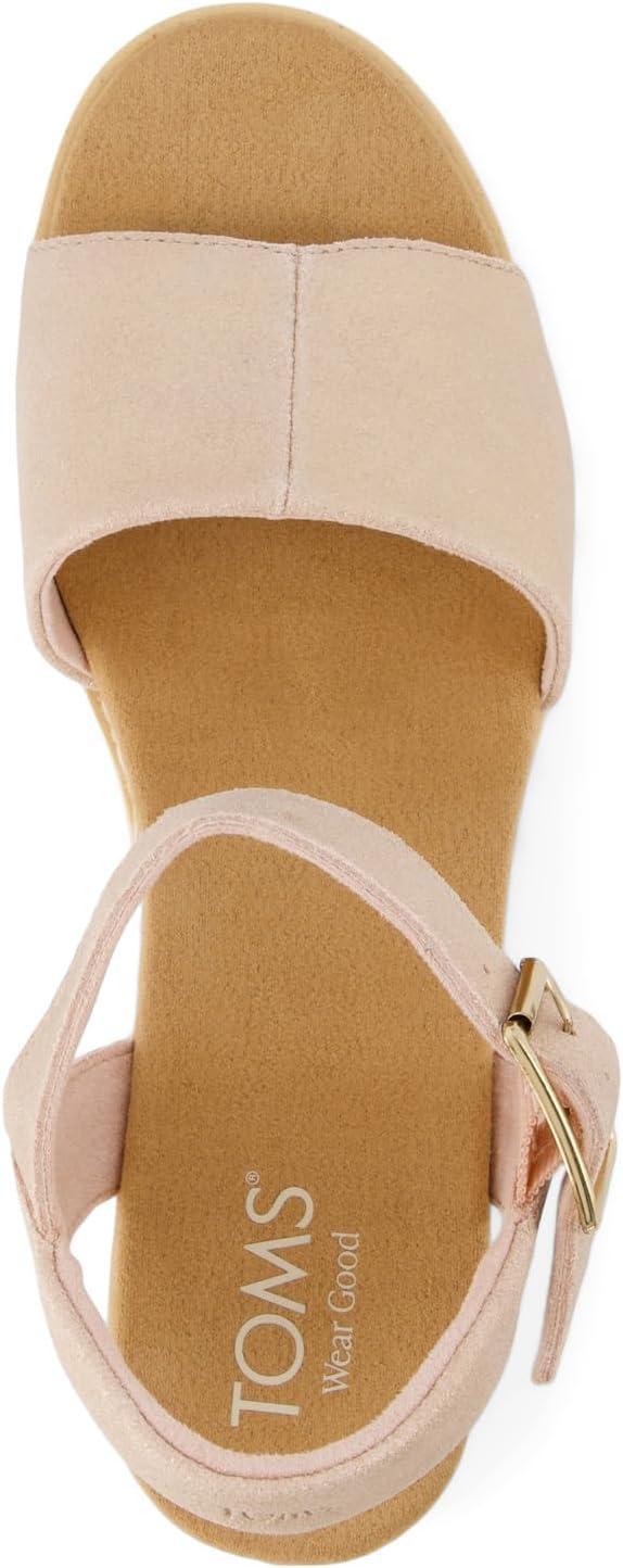 image:imageTOMS Sandales Diana pour femme large largeur Daim bleu ciel dlavDaim Mtallique Rose Ple