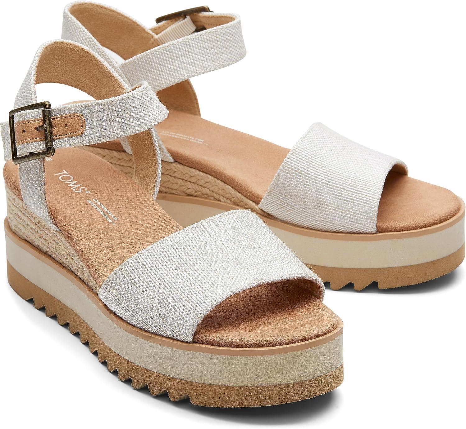 image:imageTOMS Sandales Diana pour femme large largeur Daim bleu ciel dlavNaturel