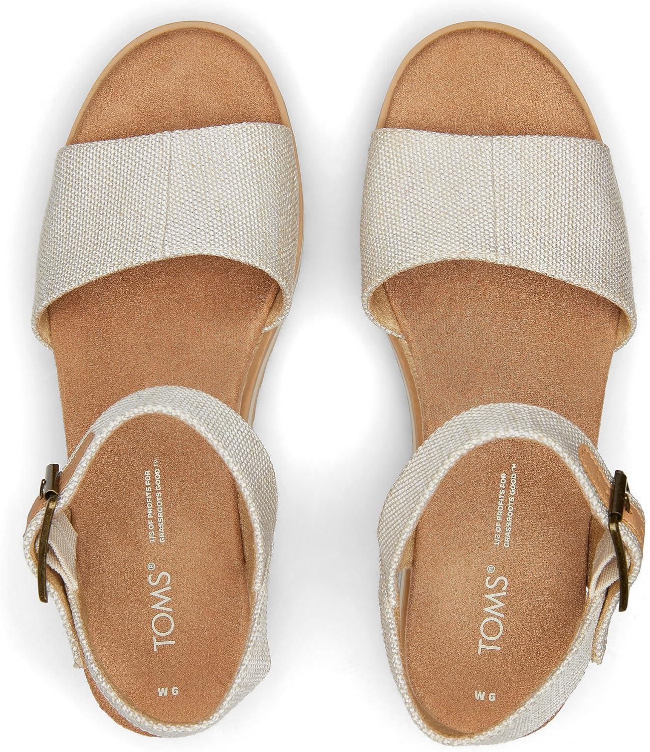 image:imageTOMS Sandales Diana pour femme large largeur Daim bleu ciel dlavNaturel
