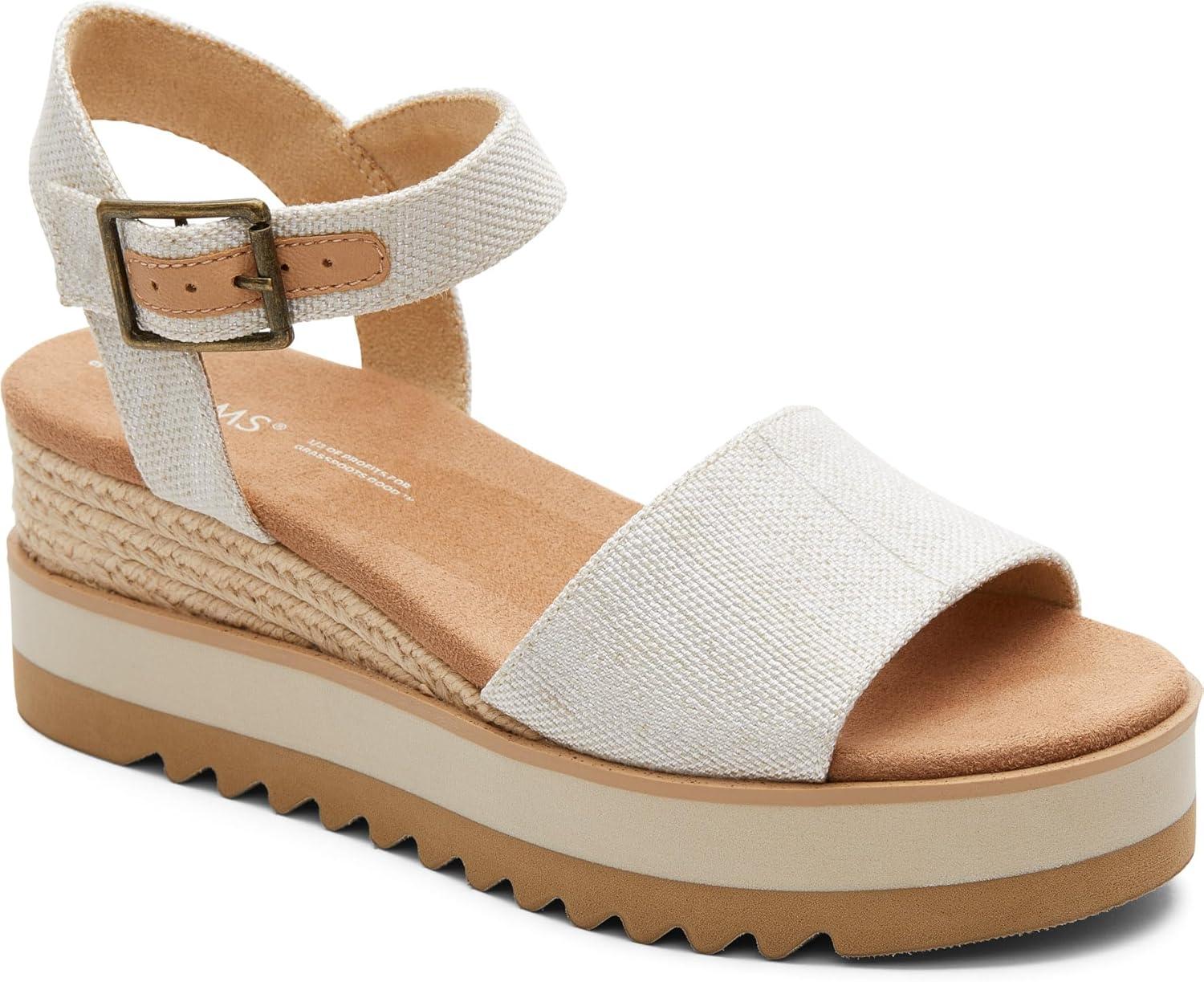 image:imageTOMS Sandales Diana pour femme large largeur Daim bleu ciel dlavNaturel