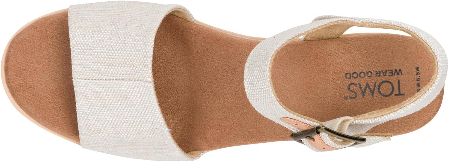 image:imageTOMS Sandales Diana pour femme large largeur Daim bleu ciel dlavTeinture Naturelle pour Fil Large