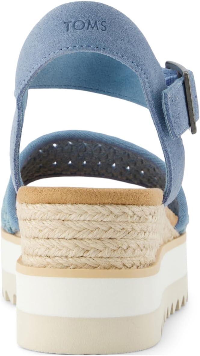 image:imageTOMS Sandales Diana pour femme large largeur Daim bleu ciel dlavTissage Panier en Denim Bleu Ciel Dlav Daim