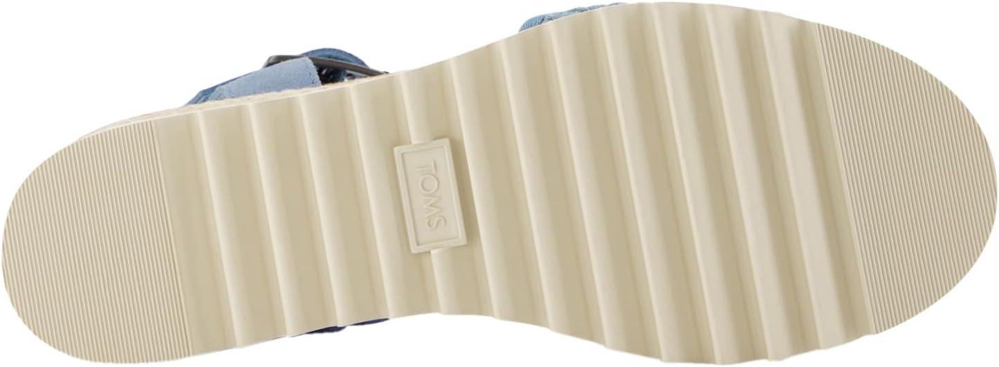 image:imageTOMS Sandales Diana pour femme large largeur Daim bleu ciel dlavTissage Panier en Denim Bleu Ciel Dlav Daim