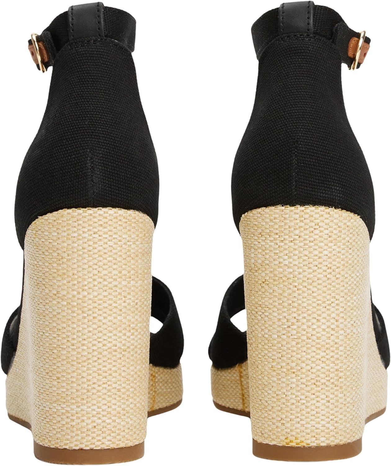 image:imageTommy Hilfiger Flag High Wedge Espad Crisscross Fw0fw08661 Espadrilles compensesFemmeNoir