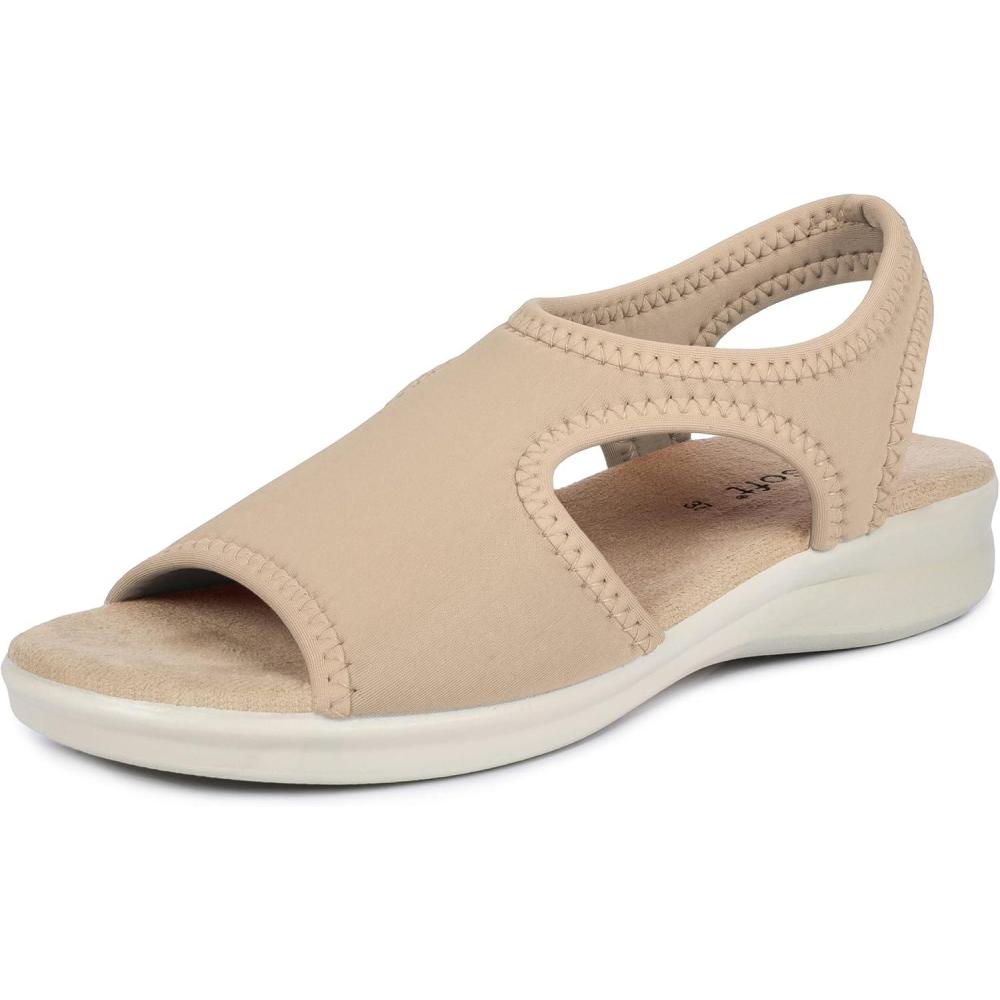 image:imageAerosoft Sandales stretch 05 pour femme extra lgres et lastiquesBeige