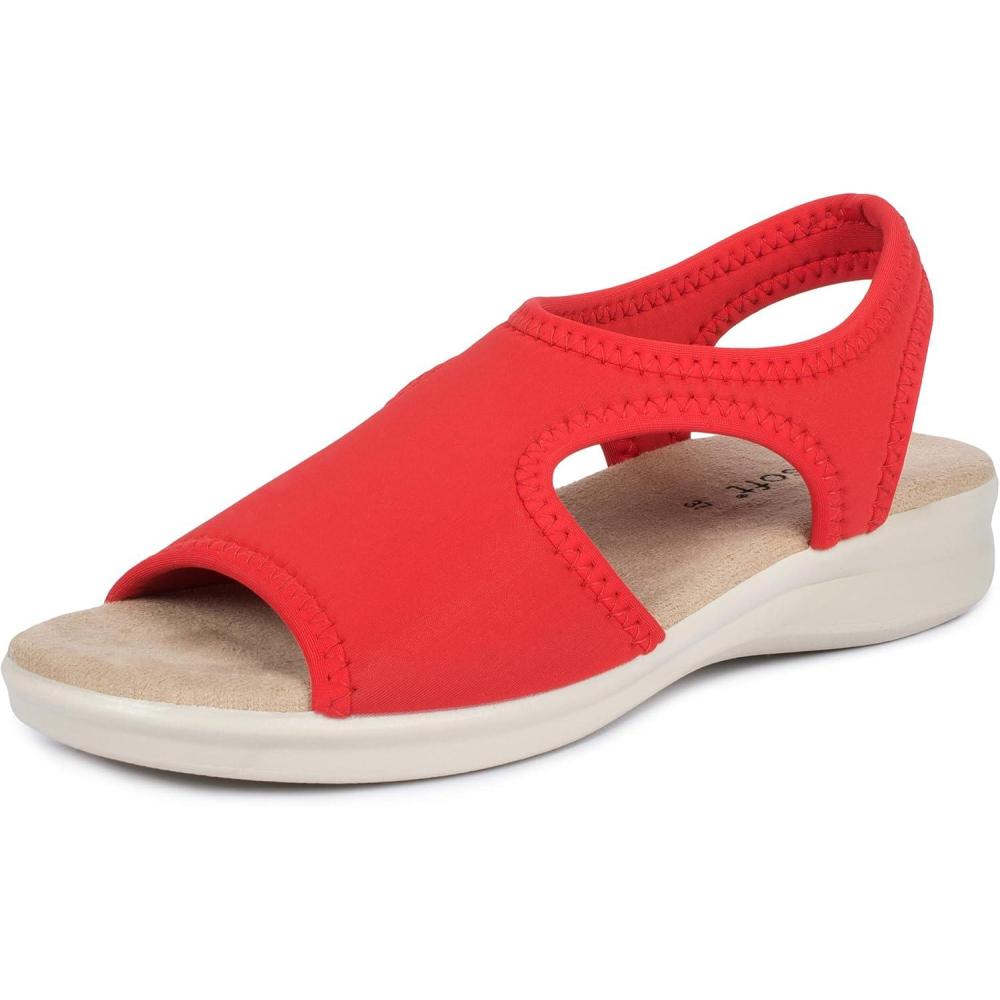image:imageAerosoft Sandales stretch 05 pour femme extra lgres et lastiquesRouge