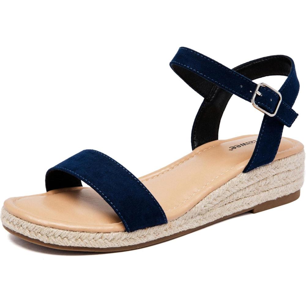 image:imageAtaiwee Sandales talon compens plateforme pour femmesSandales Espadrilles Habilles dt Bride de Cheville et Bout OuvertFr2507001 Bleu