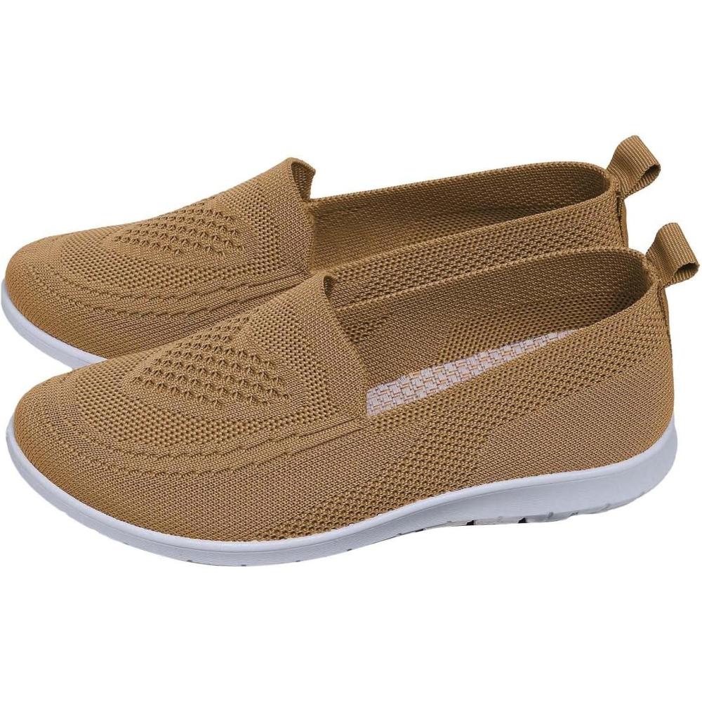 image:imageChaussures dt Plates et antidrapantes en ajoure pour Femmes Respirantes et Souples Confortables dcontractes Baskets Noires pour Femmes EnfilerBrun
