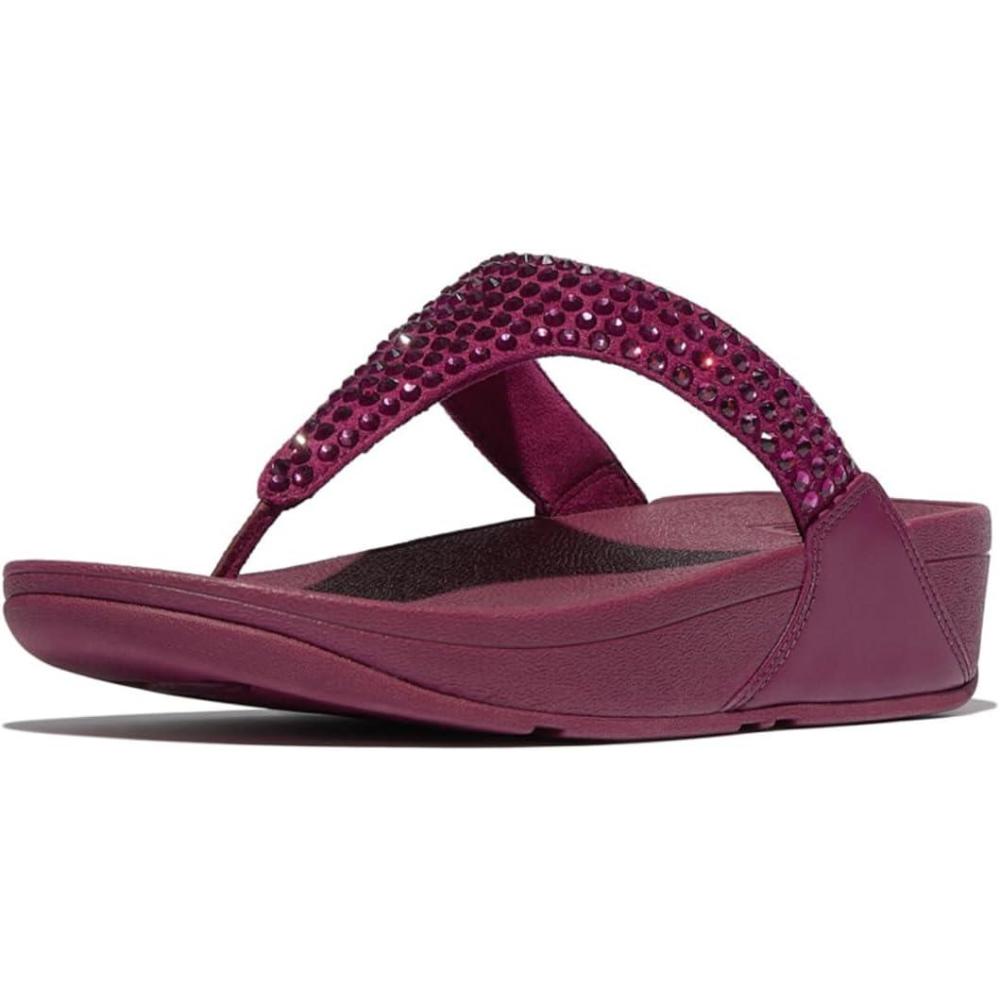 image:imageFitflop Lulu Maxicrystal Toepost Sandals SandaleFemmeRubis