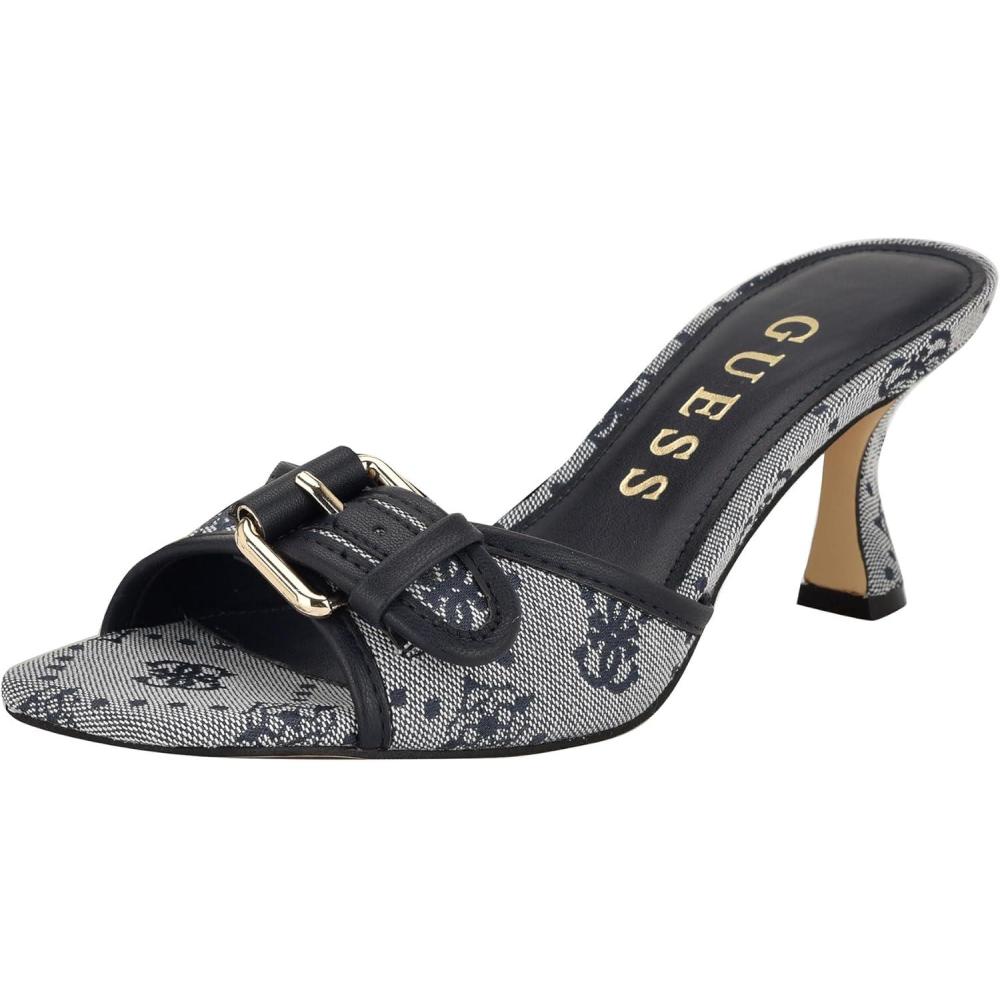 image:imageGUESS Gwdista2 Sandale talonFemmeLogo Bleu Fonc 401