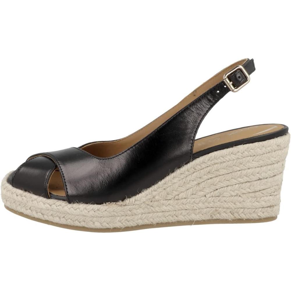 image:imageGeox D Panarea Espadrilles Wedge SandalFemmeNoir