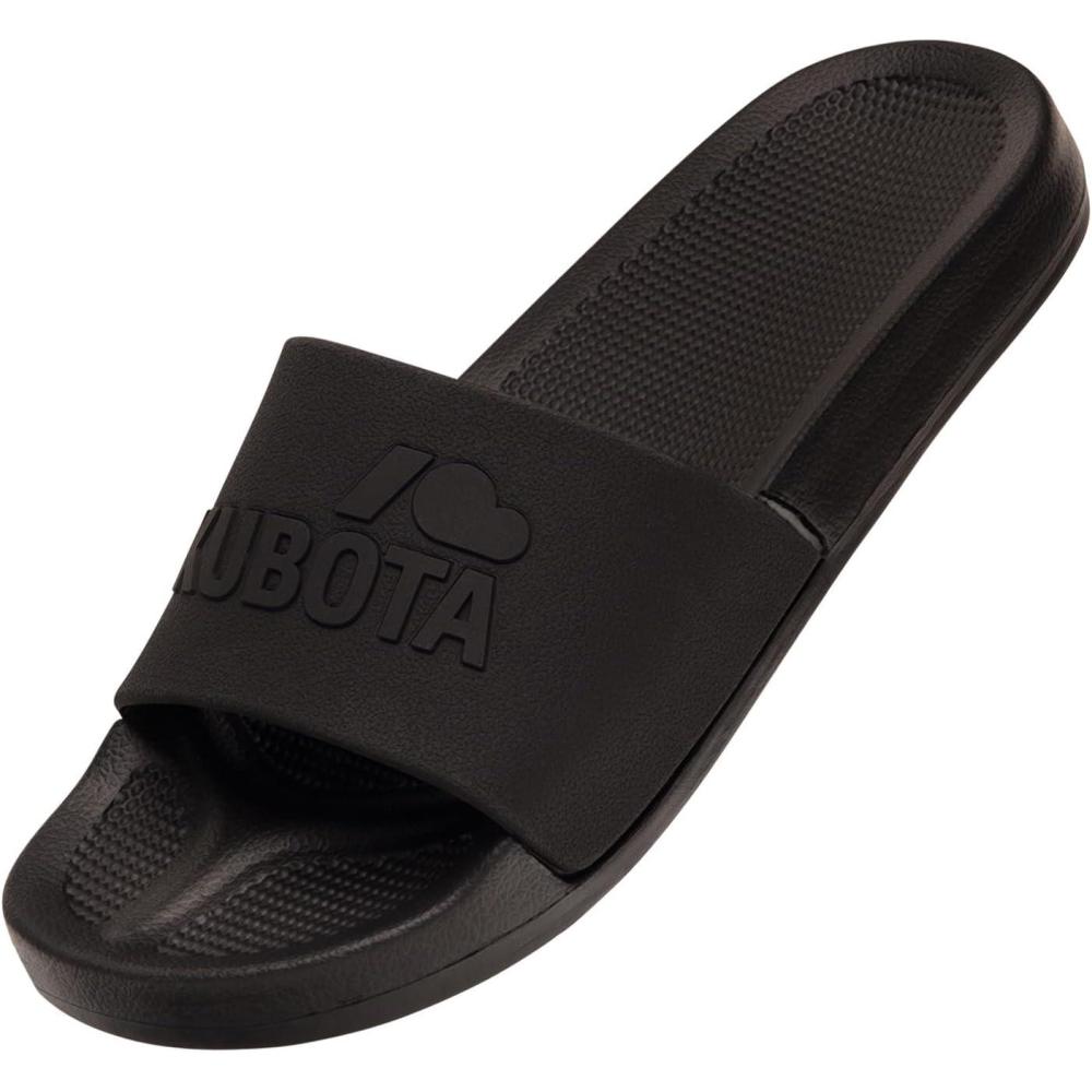image:imageKubota Claquette Homme Femme Sandales enfiler Chaussures Pour Piscine et Plage Sandales tNoir Plain