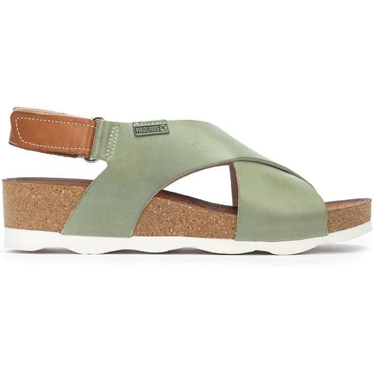 image:imagePikolinos Sandales Semelles compenses en Cuir Mahon pour FemmeMint Green
