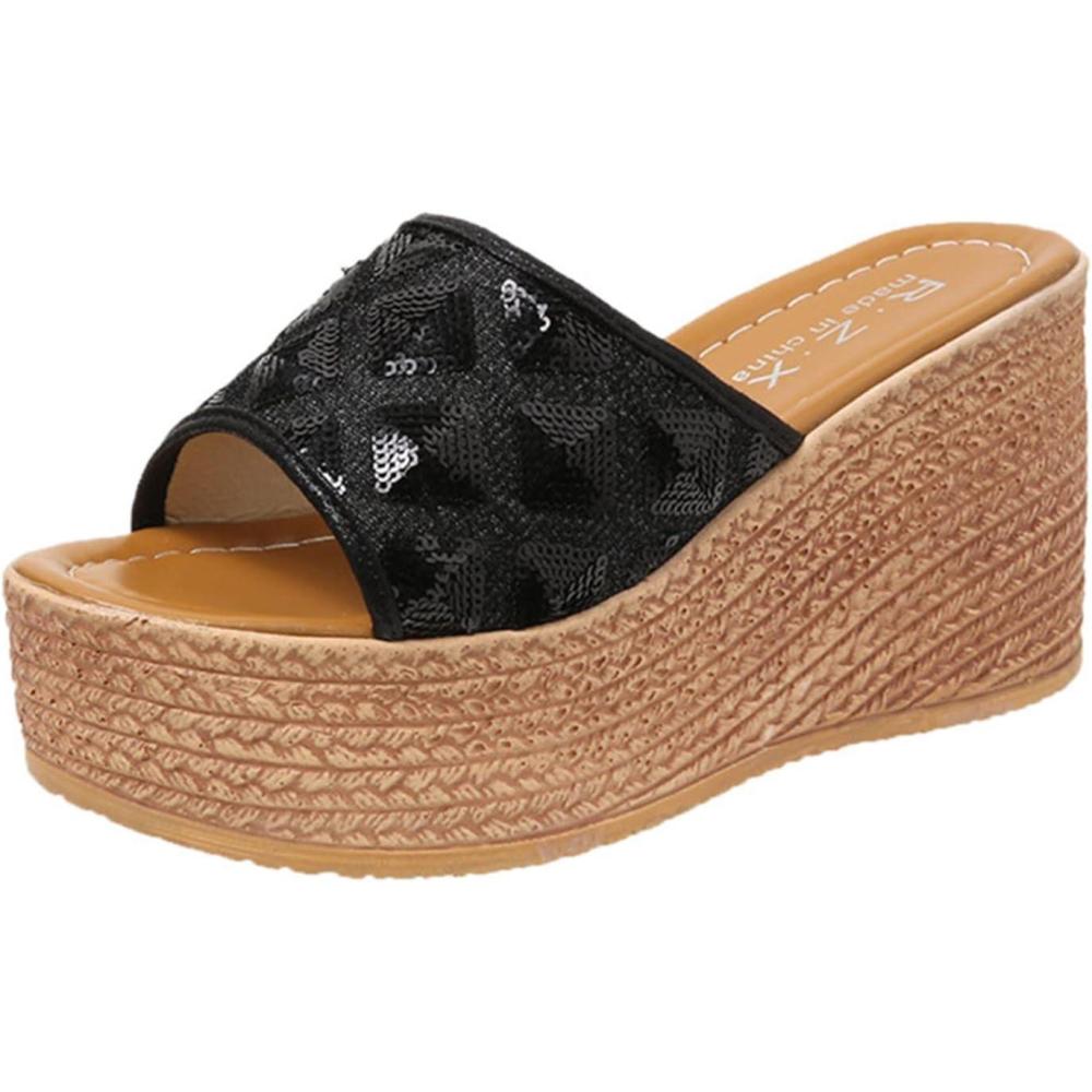 image:imageSandales OrthopDiques Hallux Valgus Chaussure Confortable et Souple de Sport et DExtRieur pour Femme Claquette BohMe Orthopedique DT3le Noir