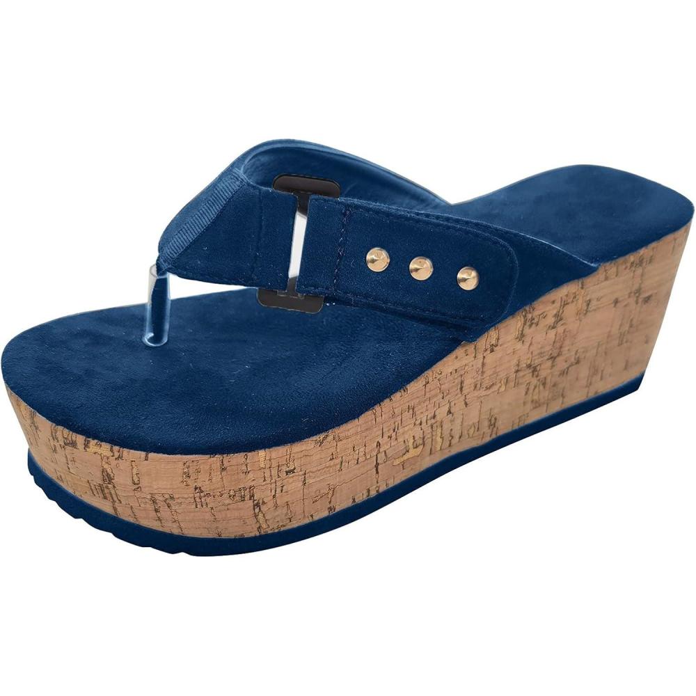 image:imageSandales OrthopDiques Hallux Valgus Chaussure Confortable et Souple de Sport et DExtRieur pour Femme Claquette BohMe Orthopedique DT4bleu