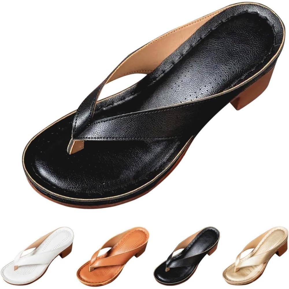 image:imageSandales dt talon pais pour femme enfiler Bout ouvertNoir