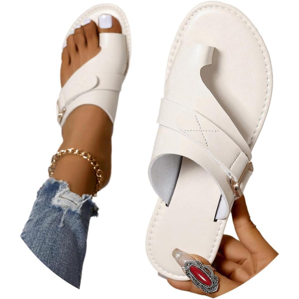 image:imageSandales dt pour femmes chaussures Hallux Valgus gros orteil sandales orthopdiques pantoufles confortables sandales de plage dt sandales en maille mulesC Beige