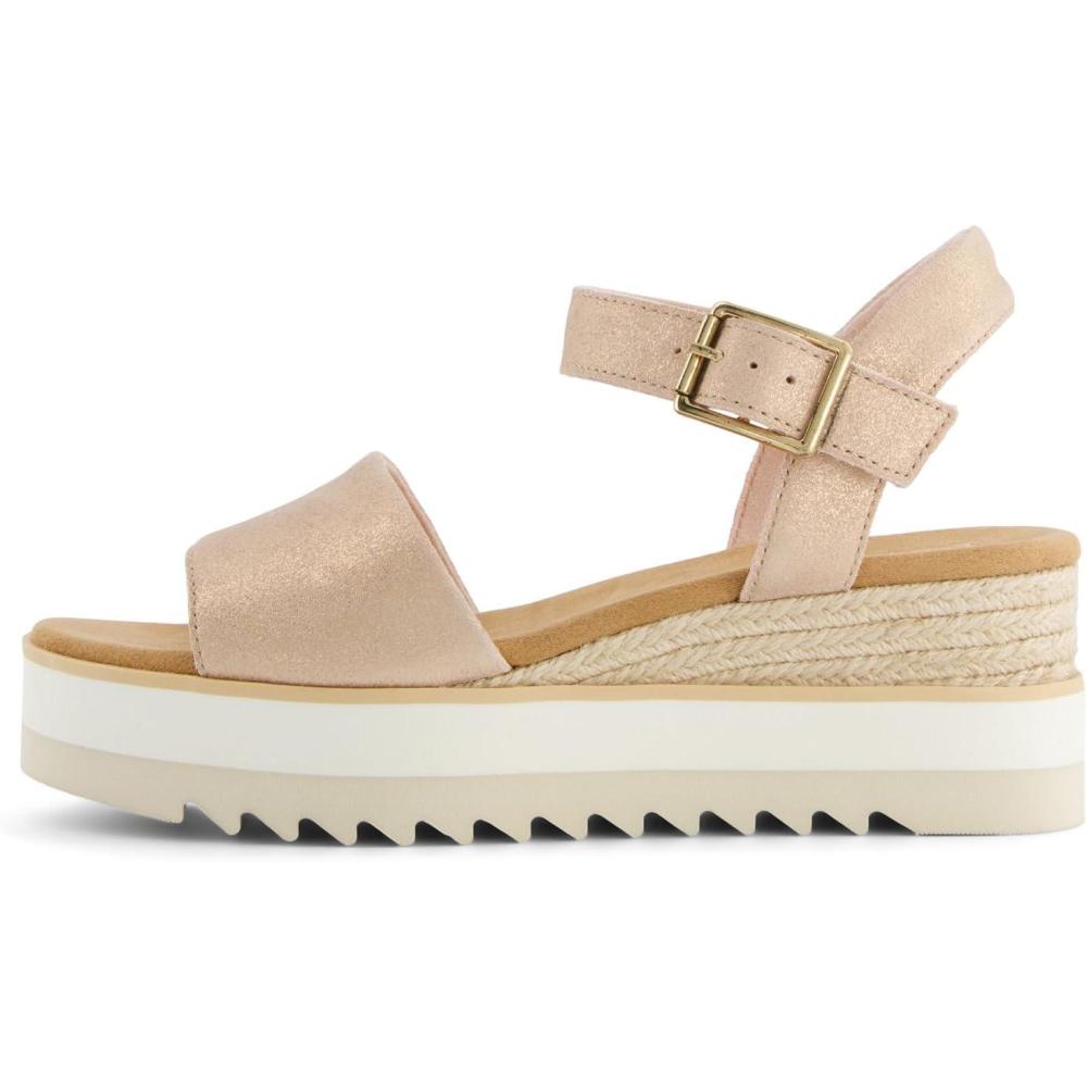 image:imageTOMS Sandales Diana pour femme large largeur Daim bleu ciel dlavDaim Mtallique Rose Ple