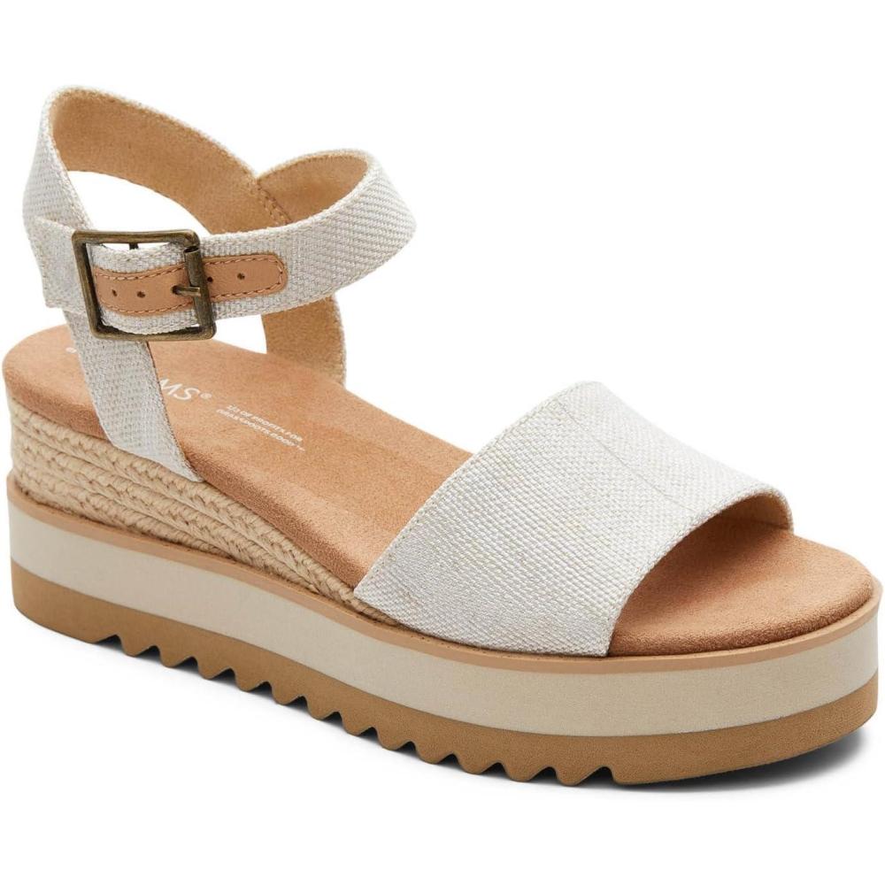 image:imageTOMS Sandales Diana pour femme large largeur Daim bleu ciel dlavNatural Wide Width Yarn Dye