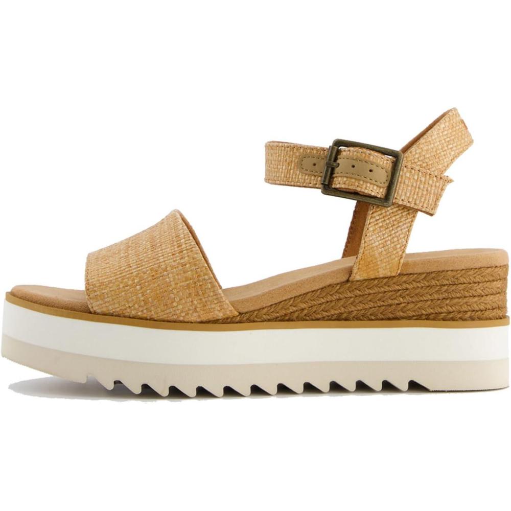 image:imageTOMS Sandales Diana pour femme large largeur Daim bleu ciel dlavRaphia  la Cassonade