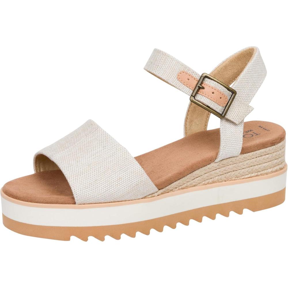 image:imageTOMS Sandales Diana pour femme large largeur Daim bleu ciel dlavTeinture Naturelle pour Fil Large