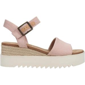 TOMS Sandales Diana pour femme, large largeur, Daim bleu ciel délavé(Rose Ballet)