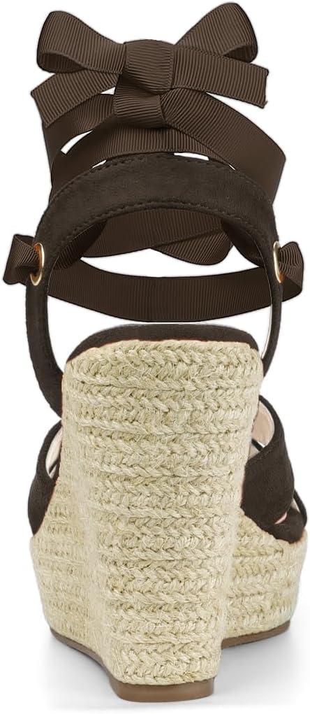 image:imageAllegra K Sandales compenses Lacets Espadrille pour FemmesCaf