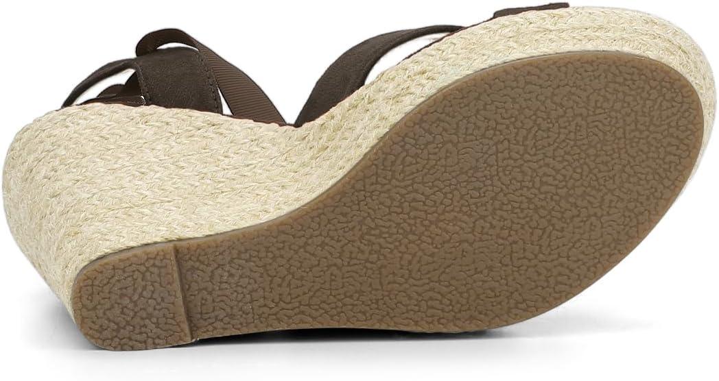 image:imageAllegra K Sandales compenses Lacets Espadrille pour FemmesCaf