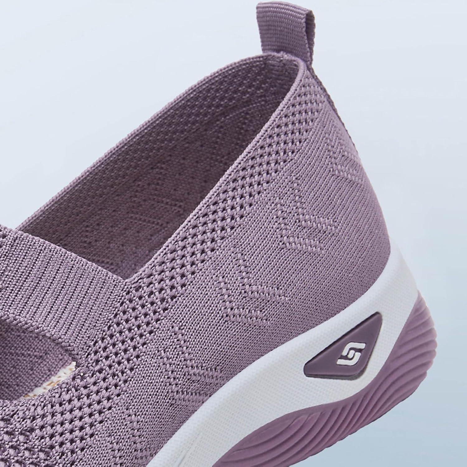 image:imageChaussures Femme Confort Chic Baskets OrthopDiques Plateforme pour Femmes Chaussuresde Sport Maille AntidRapantes Jogging Baskets OrthopDiques de Course LGRes et Respirantes Gym OutdoorB Violet