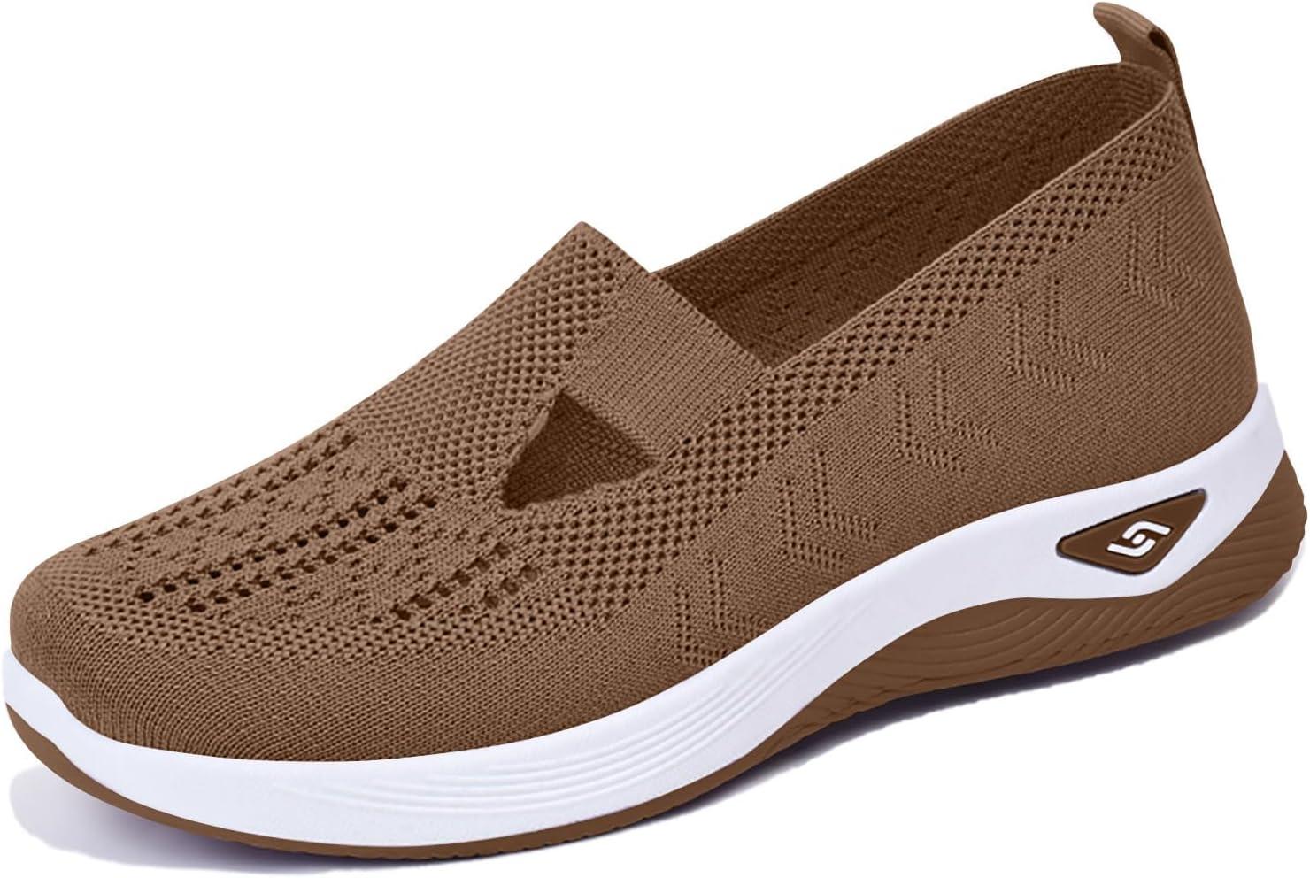 image:imageChaussures Femme Confort Chic Baskets OrthopDiques Plateforme pour Femmes Chaussuresde Sport Maille AntidRapantes Jogging Baskets OrthopDiques de Course LGRes et Respirantes Gym OutdoorC Kaki