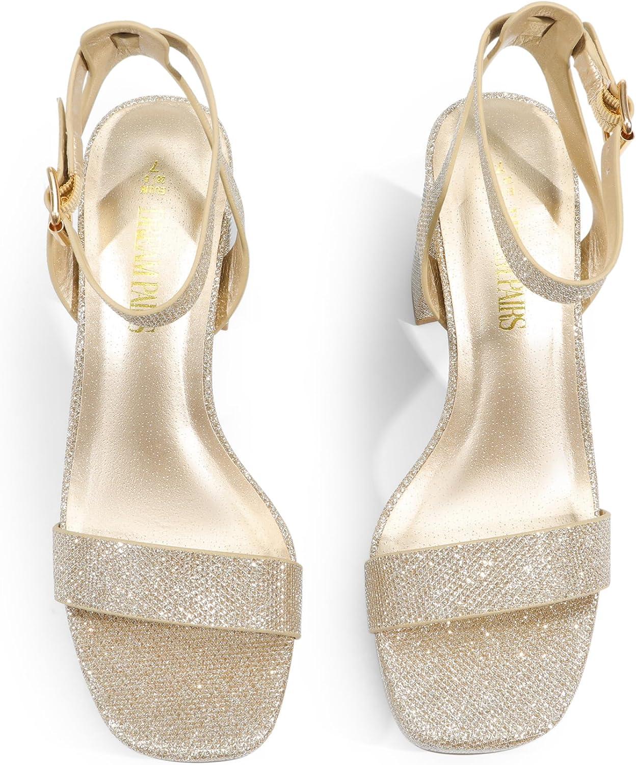 image:imageDREAM PAIRS Sandales talons pour femmeDor Jaune