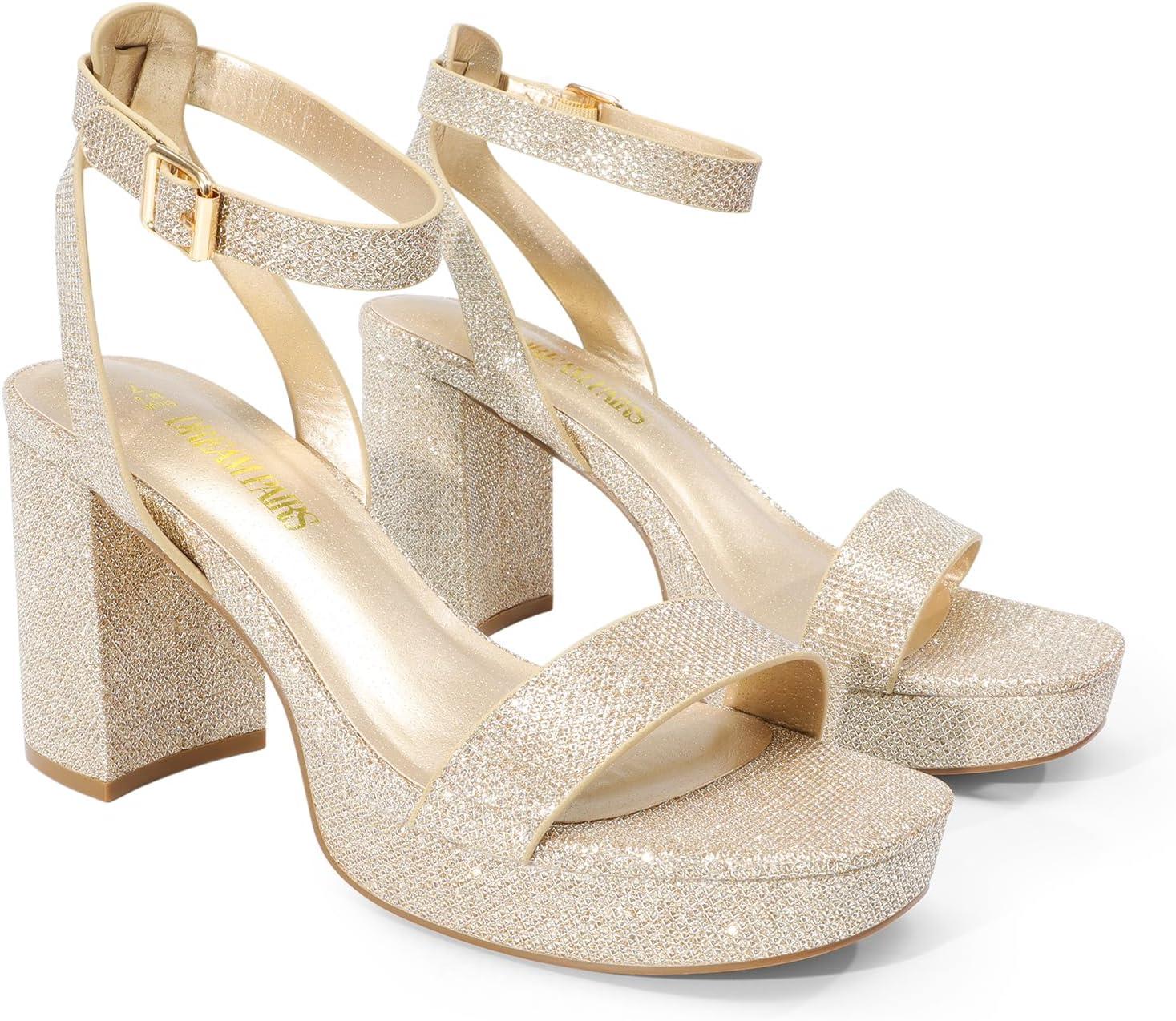 image:imageDREAM PAIRS Sandales talons pour femmeDor Jaune