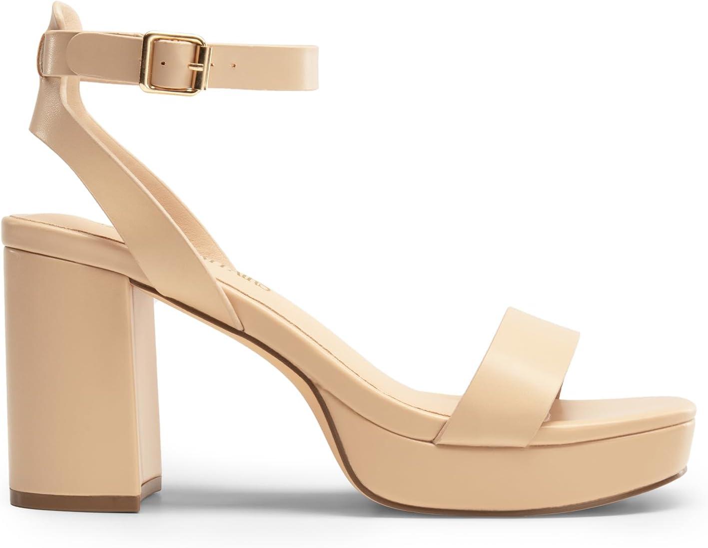 image:imageDREAM PAIRS Sandales talons pour femmeNude Pu