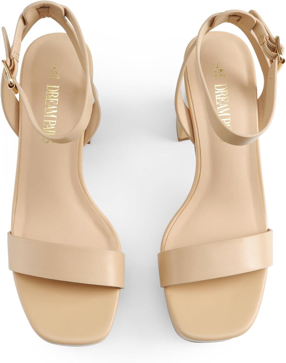 image:imageDREAM PAIRS Sandales talons pour femmeNude Pu