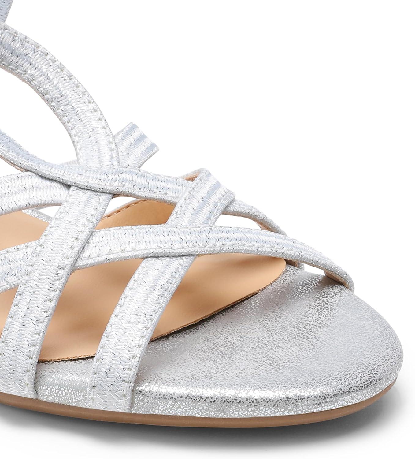image:imageDREAM PAIRS Sandales compenses habilles lanires pour femme Confortables Talon bas Chaussures dt dcontractesArgent