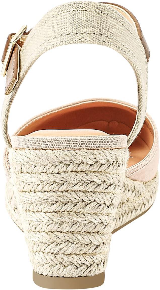 image:imagePIZZ ANNU Sandales Femme t Espadrille Compenses Plateforme Plates Chaussures Bout ferm Confort Bride Cheville Vintage Vacances TalonNude