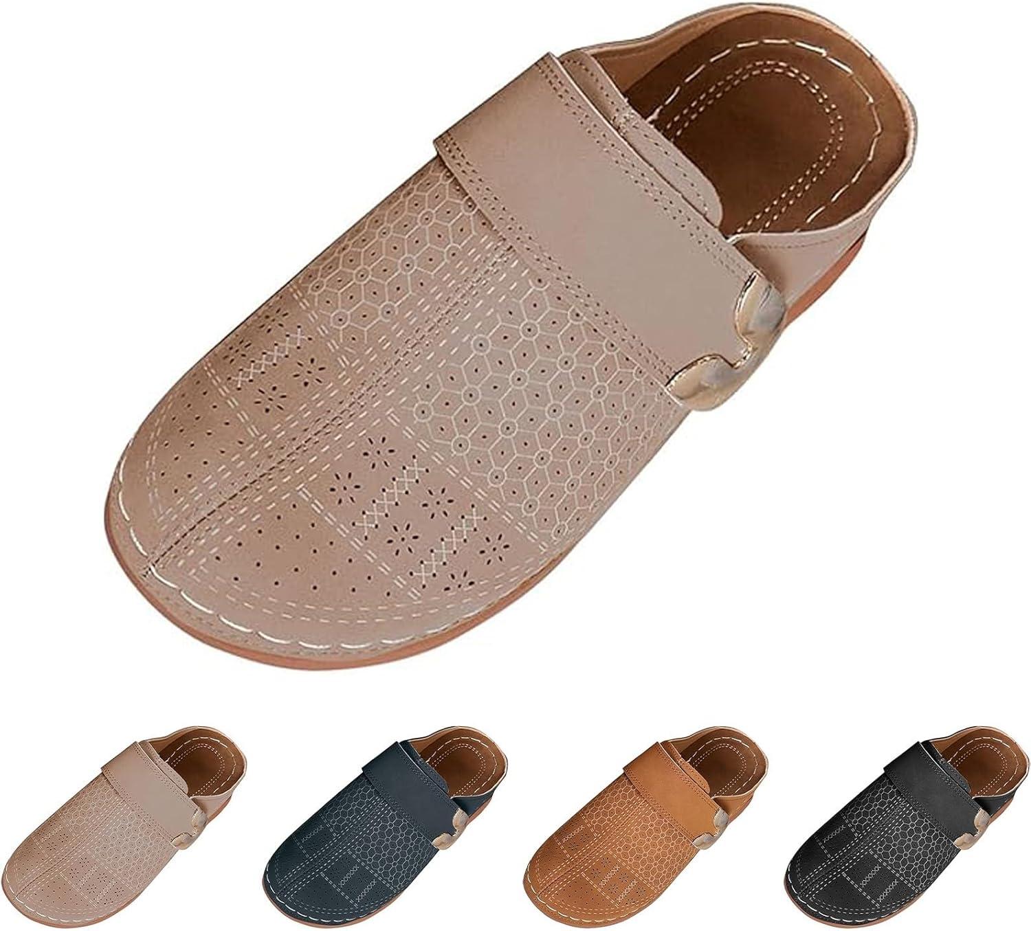 image:imageSabots orthopdiques enfiler bout ferm pour femme Coupe large Sandales de marche avec soutien de la vote plantaire et sangle boucle rglableRose