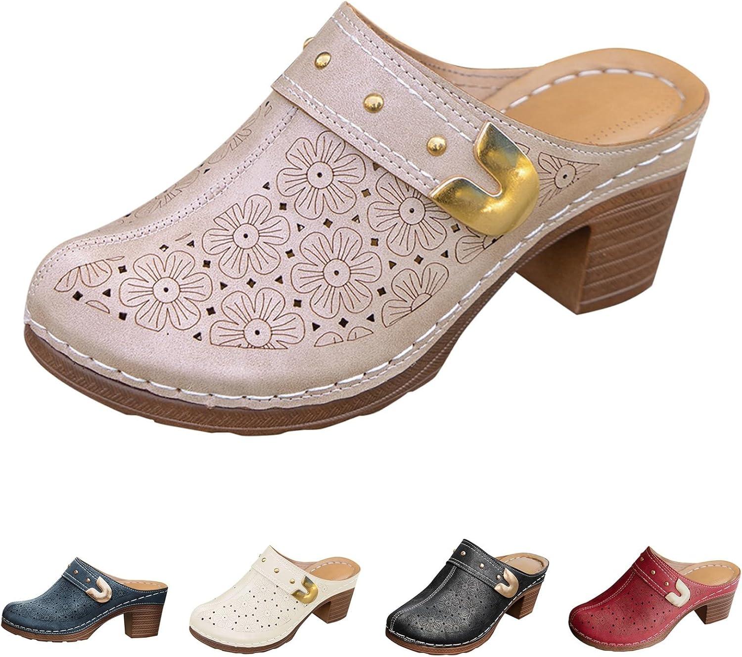 image:imageSabots orthopdiques enfiler bout ferm pour femme Coupe large Sandales de marche avec soutien de la vote plantaire et sangle boucle rglableRose 8