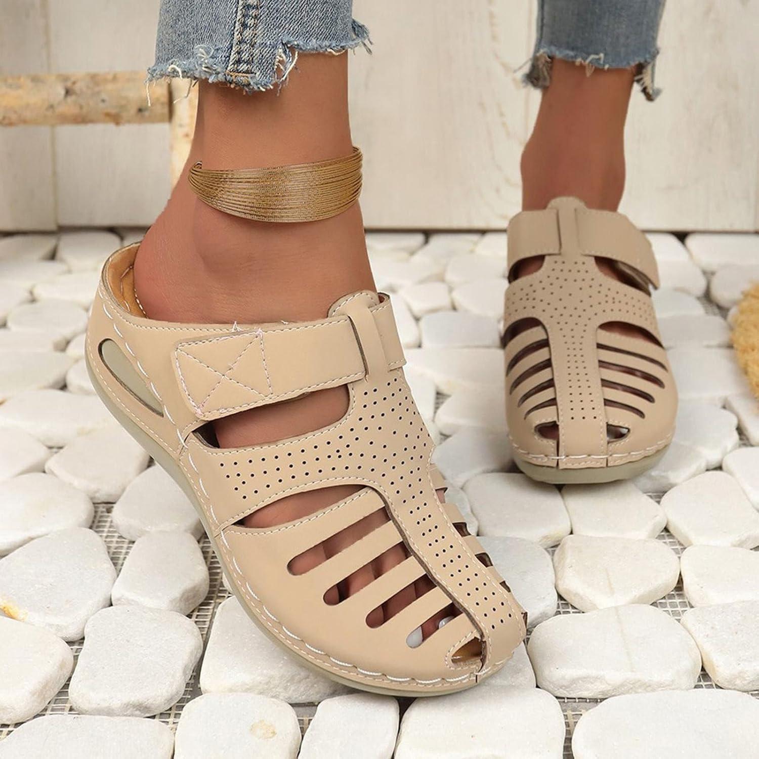 image:imageSandales Confort Femme t Mode Compenses Plateforme Chaussure Chaussons Confortable Bout Ferm Pantoufles AntiDrapant Chaussures De Plage Claquettes Lger MulesWhite