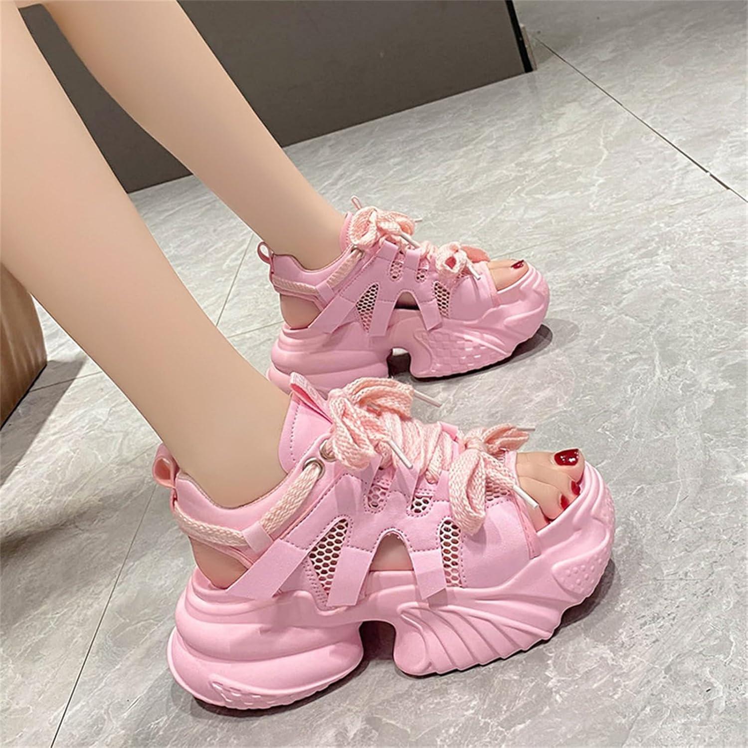 image:imageSandales Femmes t Confortable Orthopdique Bout Ouvert Sandales Compenses Femme Plateforme Talon Haut 9CM Respirantes Lger pour Ete Plage Vacances3011 Blanc