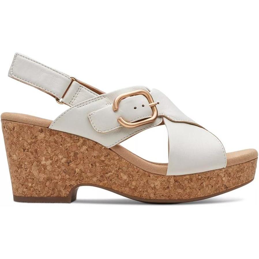 image:imageClarks Giselle Colombe Sandale caleFemmeCuir Blanc Cass