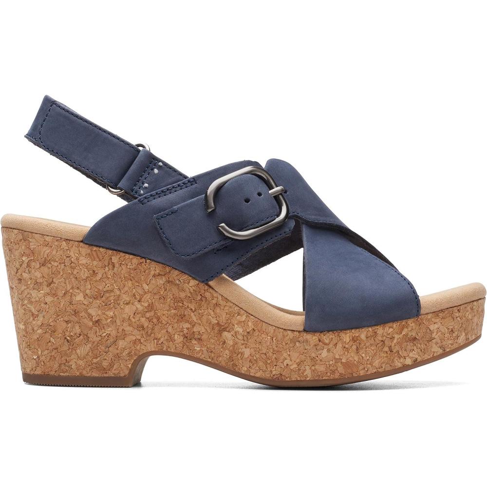 image:imageClarks Giselle Colombe Sandale caleFemmeNubuck Bleu Marine