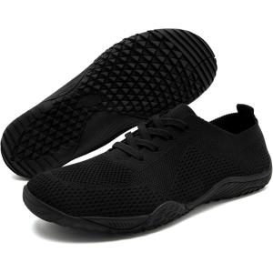 Basket Femme Barefoot Slip on Chaussure Mode et Sport pour Sneakers Running Confortable Sport(Noir)