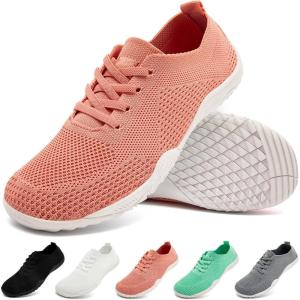 Basket Femme Barefoot Slip on Chaussure Mode et Sport pour Sneakers Running Confortable Sport(Rose)