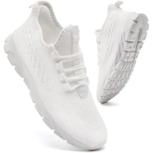 Basket Femme Running Sneakers Confort Sports Chaussures Fitness Tennis Gym Sneakers(Blanc)