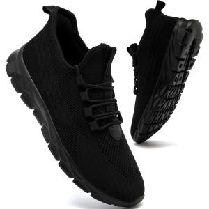 Basket Femme Running Sneakers Confort Sports Chaussures Fitness Tennis Gym Sneakers(Noir)